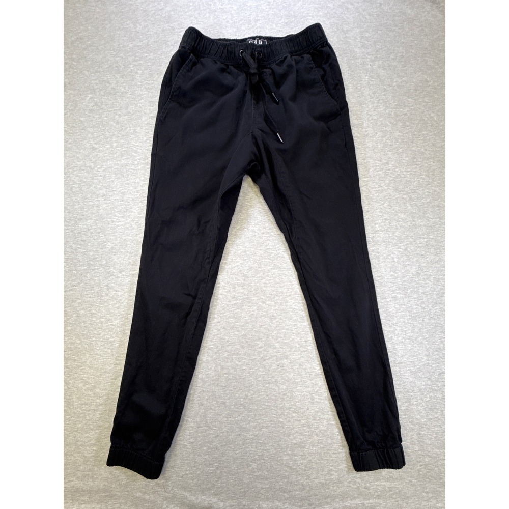 CSG Champs Sports Gear Mens Jogger Pants Black Elastic Waist Drawstring Size S